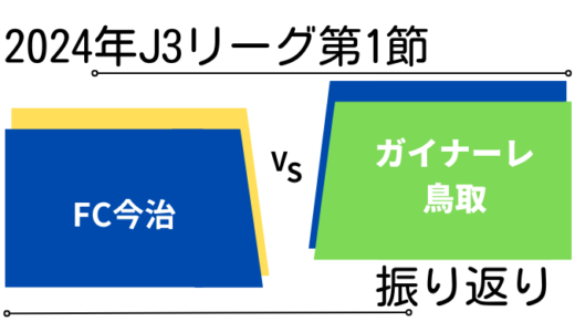 2024年J3第1節　FC今治vsガイナーレ鳥取戦の振り返り